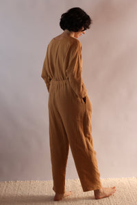 Easy Pants | Organic Cotton Muslin | Tan