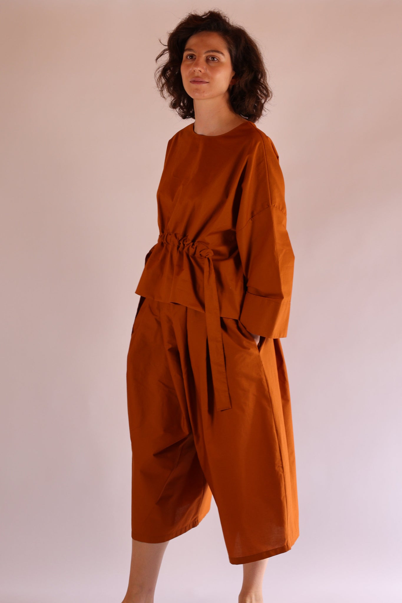 Lantern Pants | Organic Cotton Poplin | Deer