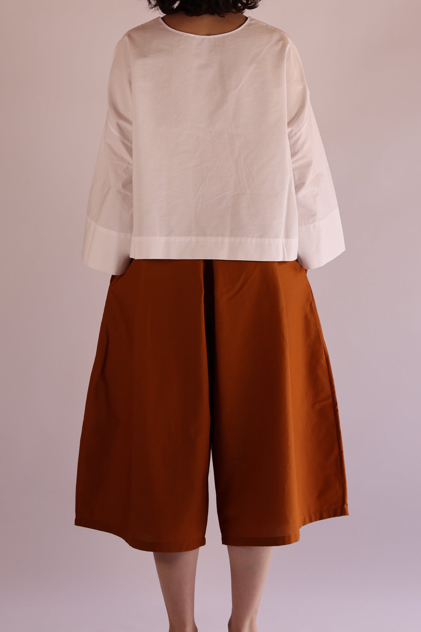 Drawstring Top | Organic Cotton Poplin | White