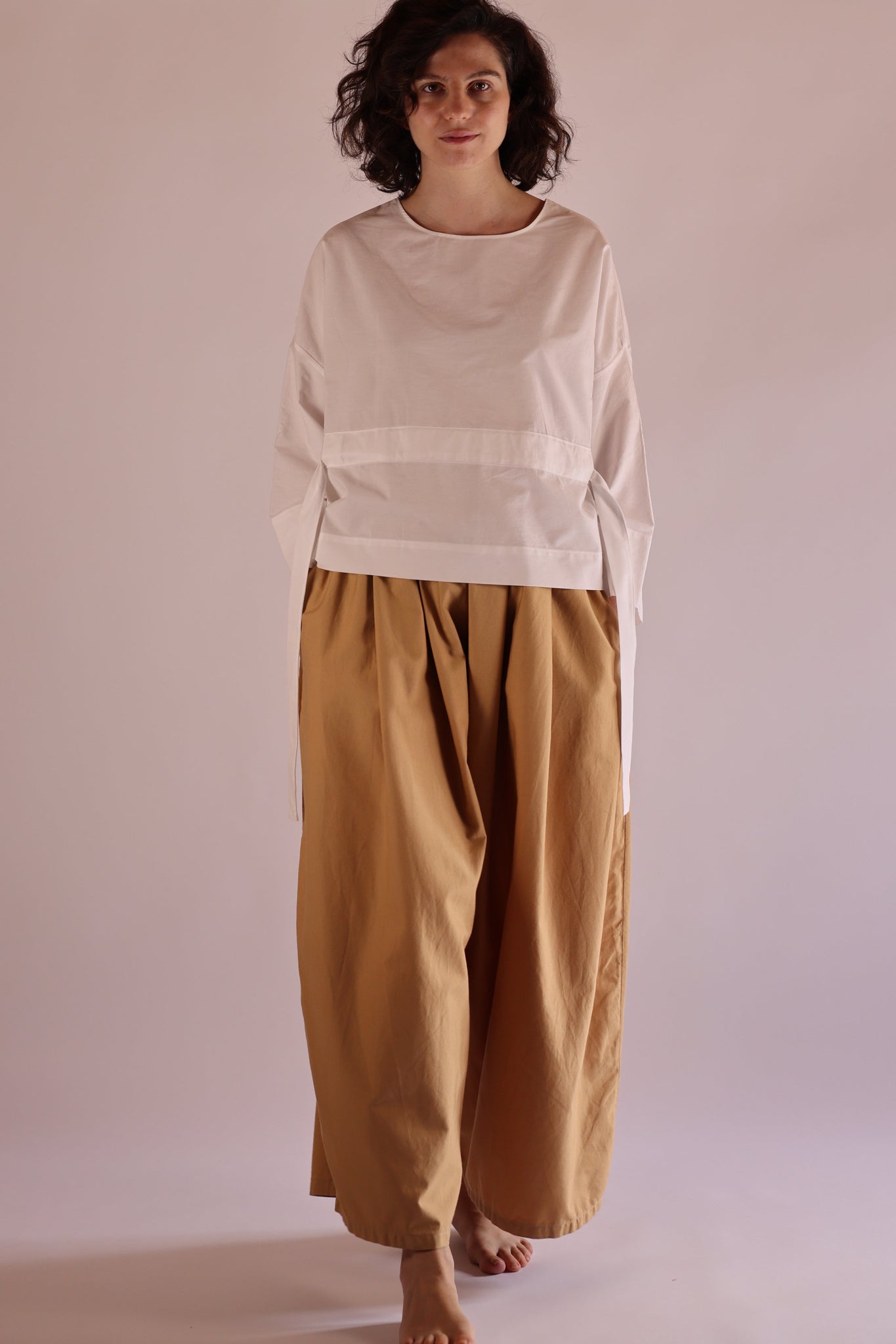 Skirt Pants | Organic Cotton Twill | Tan
