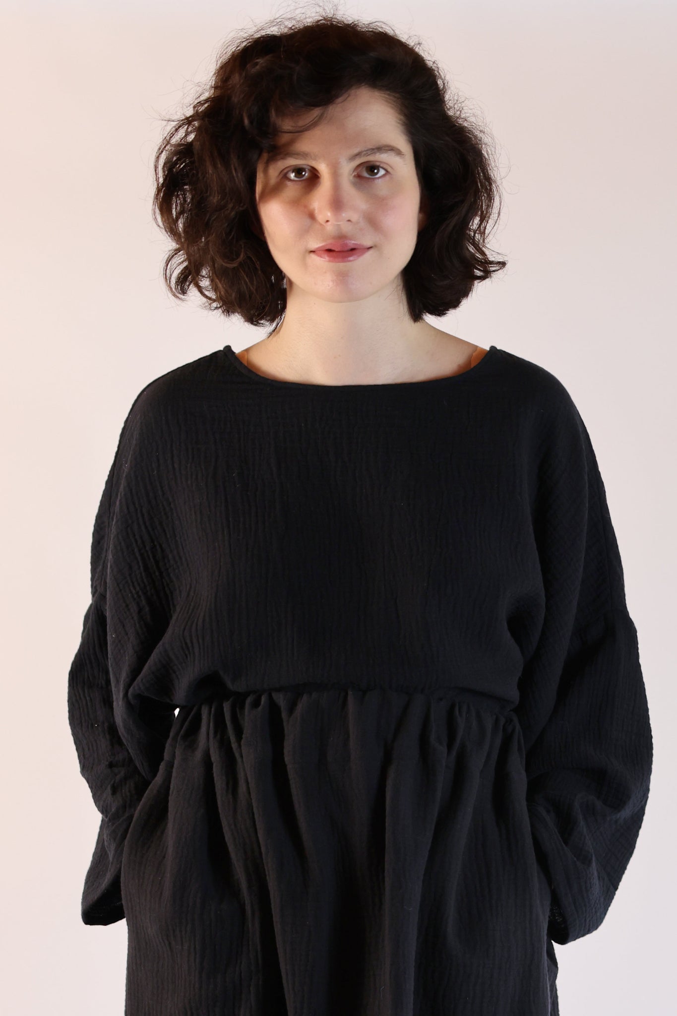 Cloud Top | Organic Cotton Muslin | Black