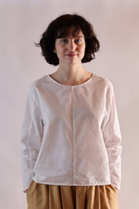 Mid Seam Shirt | Organic Cotton Poplin | White