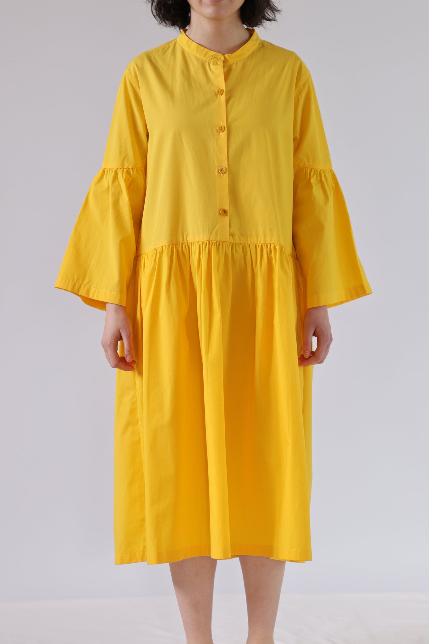 Sun Dress / Organic Cotton Poplin / Yellow