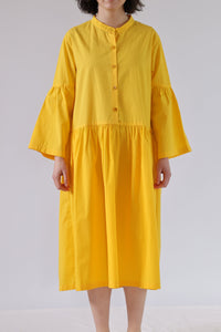 Sun Dress / Organic Cotton Poplin / Yellow
