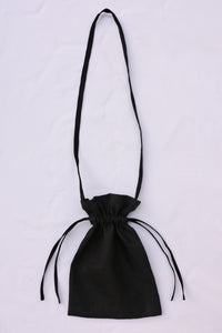 Drawstring Bag / Organic Hemp / Black