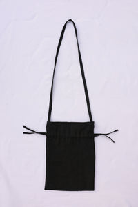 Drawstring Bag / Organic Hemp / Black